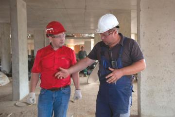 Person Auf Einer Baustelle